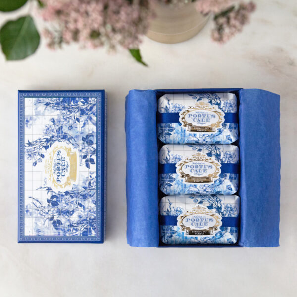 Gold & Blue Soap Set 150g x 3 - Image 2