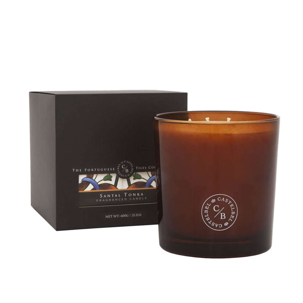 Santal Tonka Aromatic 3-Wick Candle 600g | Castelbel